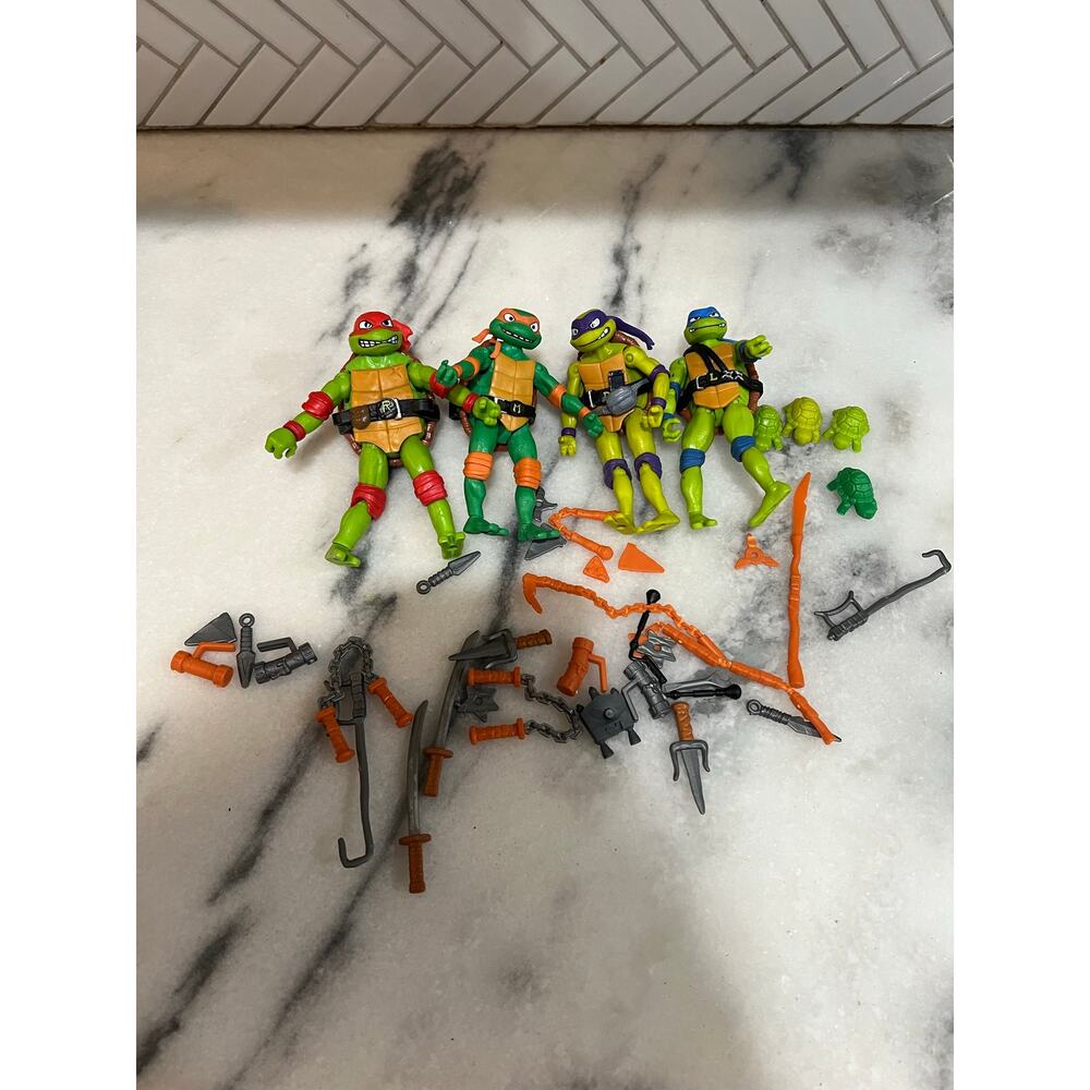 TMNT 2012 Nickelodeon Action Figure Lot Leonardo Raphael Donatello Michelangelo